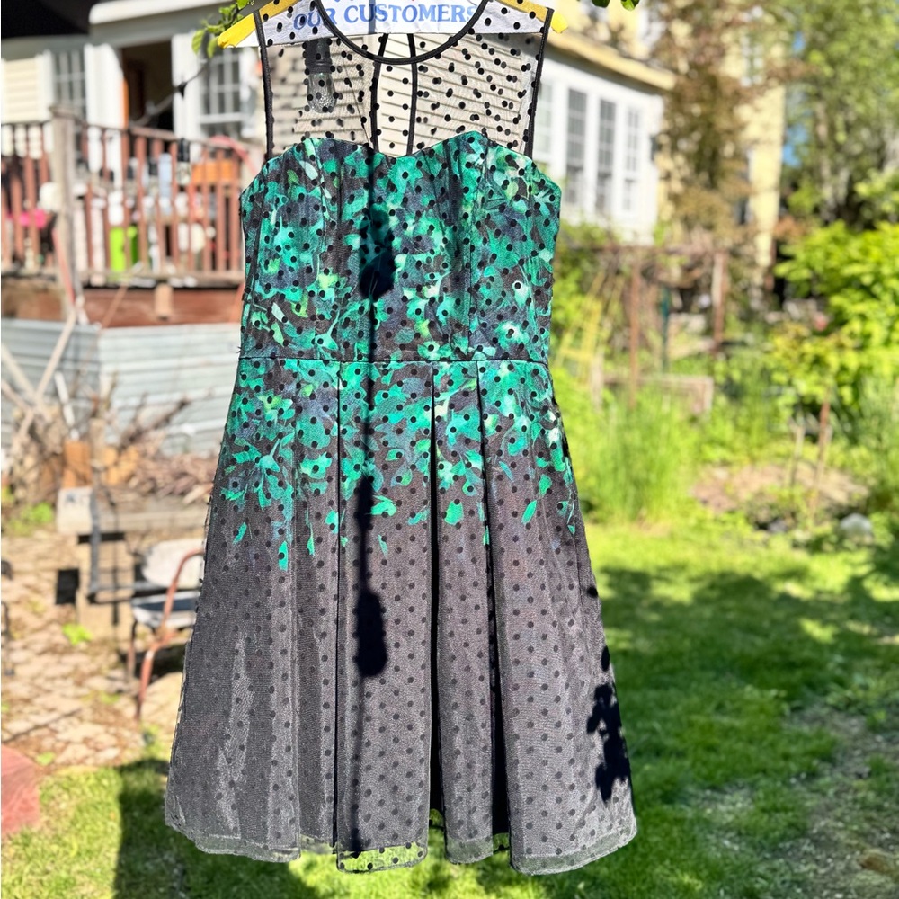 Fun Black and Green Party Dress